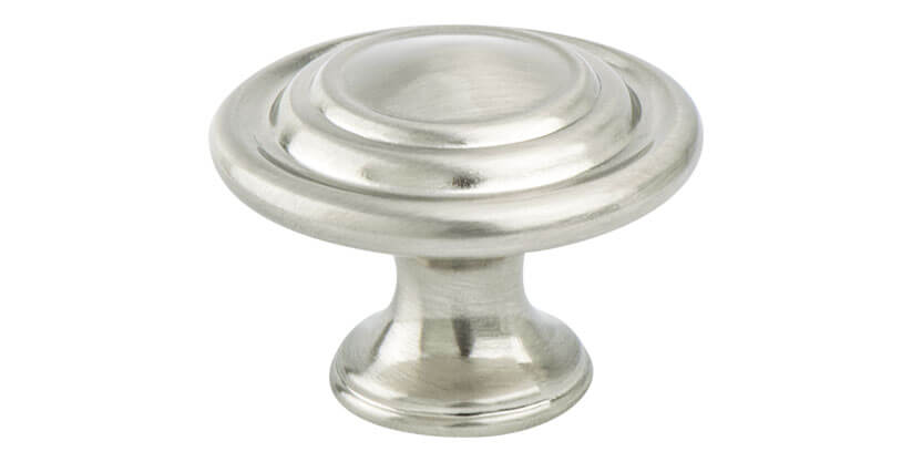 Ringed Brushed Nickel Knob